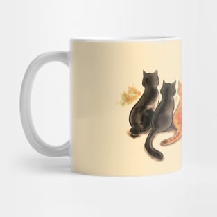 Cats family window view Mug